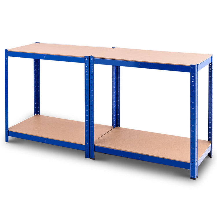 Adjustable Heavy Duty 4 Level Garage Tool Shelf Storage--Blue