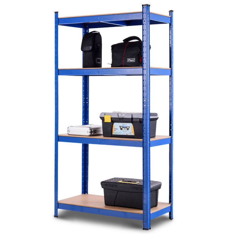 Adjustable Heavy Duty 4 Level Garage Tool Shelf Storage--Blue