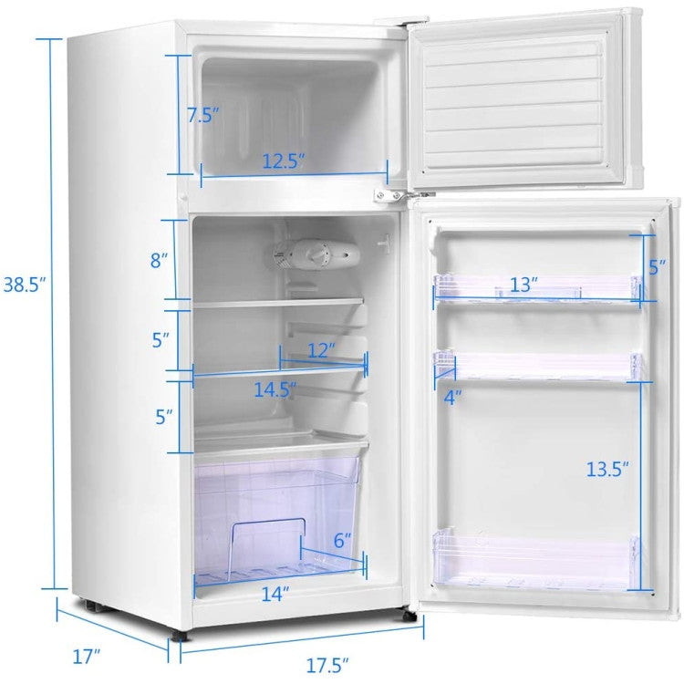 2 Doors Cold-rolled Sheet Compact Refrigerator