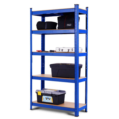 Adjust 30 x60 Inch 5 Level Garage Tool Shelf Storage--Blue