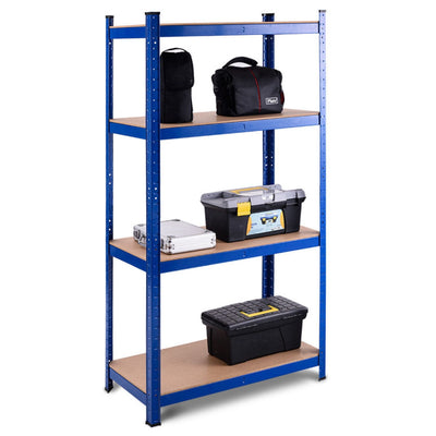 Adjustable Heavy Duty 4 Level Garage Tool Shelf Storage--Blue