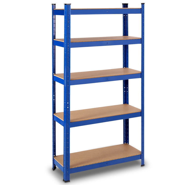 Adjust 30 x60 Inch 5 Level Garage Tool Shelf Storage--Blue