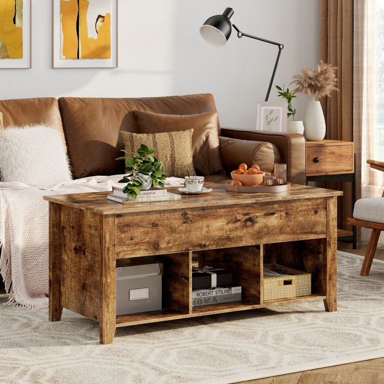 Lift Top Coffee Table with Hidden Storage Compartment