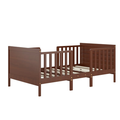 2-in-1 Convertible Toddler Bed with Guardrails