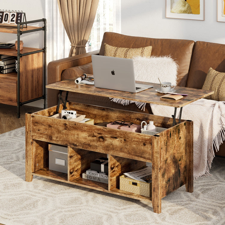 Lift Top Coffee Table with Hidden Storage Compartment