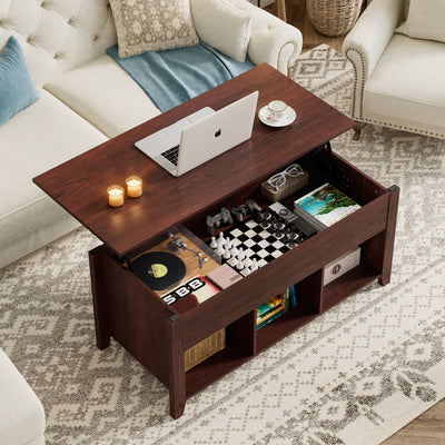 Lift Top Coffee Table with Hidden Storage Compartment