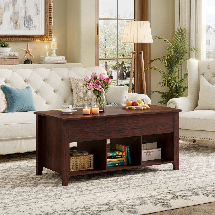 Lift Top Coffee Table with Hidden Storage Compartment