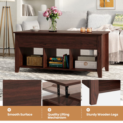 Lift Top Coffee Table with Hidden Storage Compartment