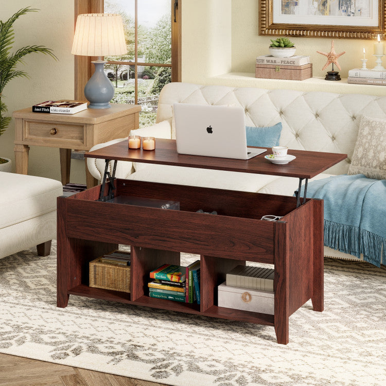 Lift Top Coffee Table with Hidden Storage Compartment