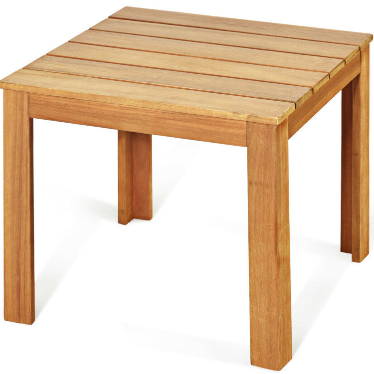 Wooden Square Patio Coffee Bistro Table