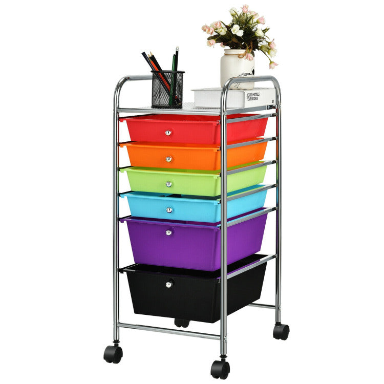 6 Drawers Rolling Storage Cart Organizer