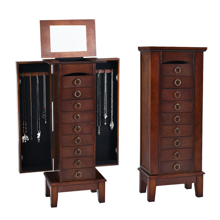 Jewelry Cabinet Armoire Storage Chest Stand Organizer