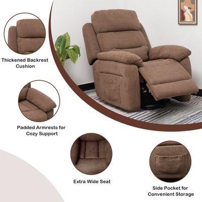 Power Lift Recliner Sofa with Side Pocket and Remote Control