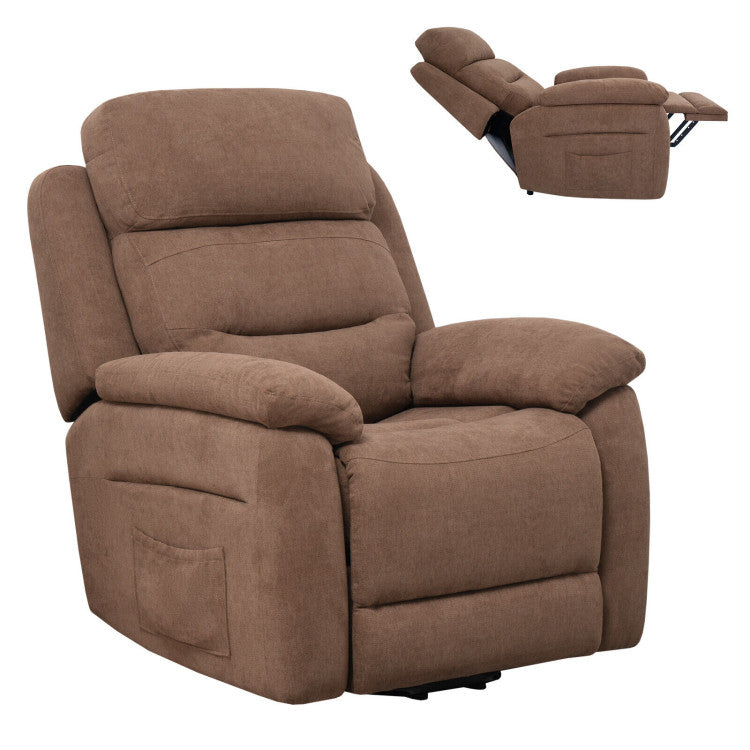 Power Lift Recliner Sofa with Side Pocket and Remote Control