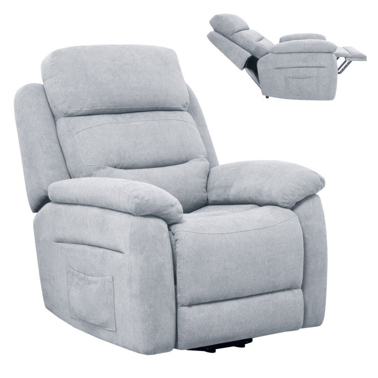 Power Lift Recliner Sofa with Side Pocket and Remote Control