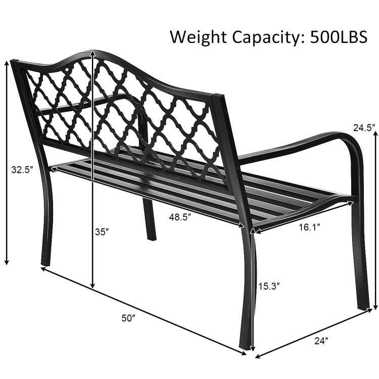 50 Inch Patio Garden Bench Loveseats