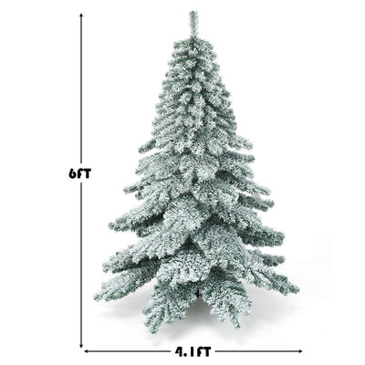 6 Feet Snow Flocked Artificial PVC Christmas Tree