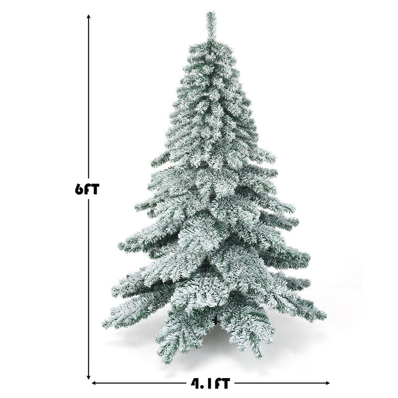 6 Feet Snow Flocked Artificial PVC Christmas Tree