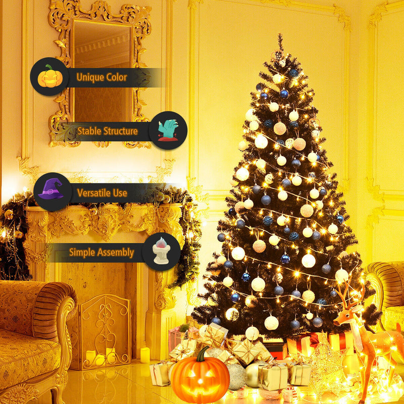 7.5 ft Hinged Artificial Halloween Christmas Tree