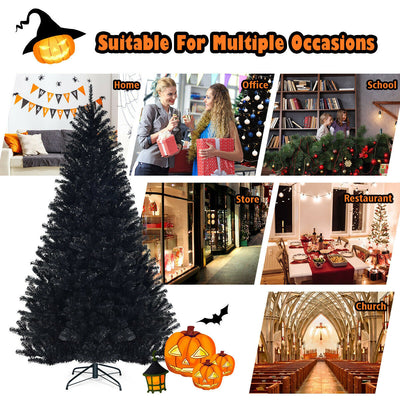 7.5 ft Hinged Artificial Halloween Christmas Tree