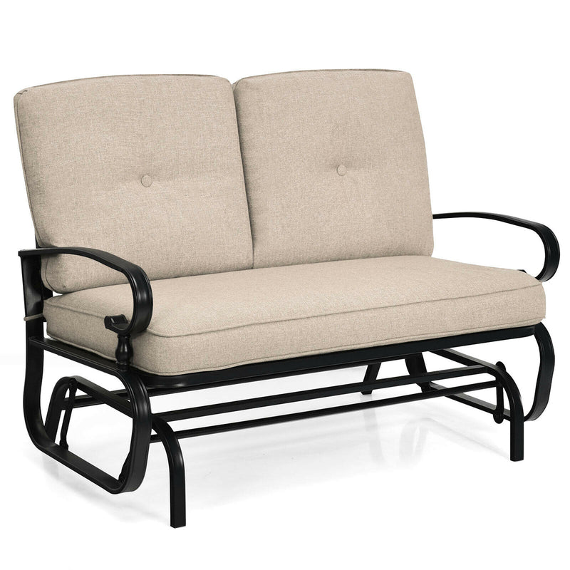 2 Pieces Patio Swing Single Glider Chair Rocking Seating