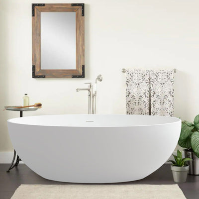 67inch Artificial Stone Solid Surface Freestanding Bathroom Bathtub