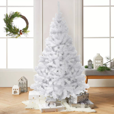 6' / 7.5' / 9' Hinged Artificial Christmas Tree with Metal Stand