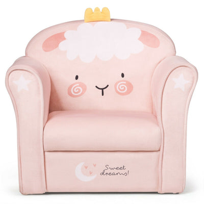 Super Soft Velvet Lamb/Mermaid Kids Couch Sofa with Armrests