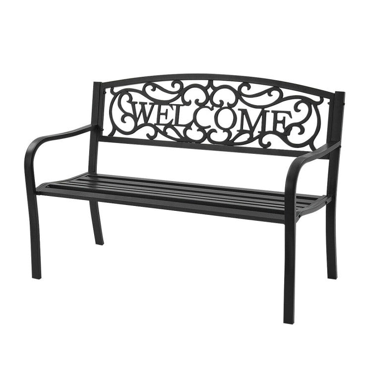 Garden Bench with Elegant Bronze Finish and Durable Metal Frame