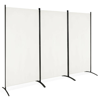 6 Feet 3 Panel Room Divider with Durable Hinges Steel Base