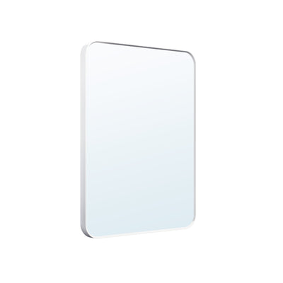 24-in W x 32-in H White Rectangular Framed Bathroom Vanity Mirror