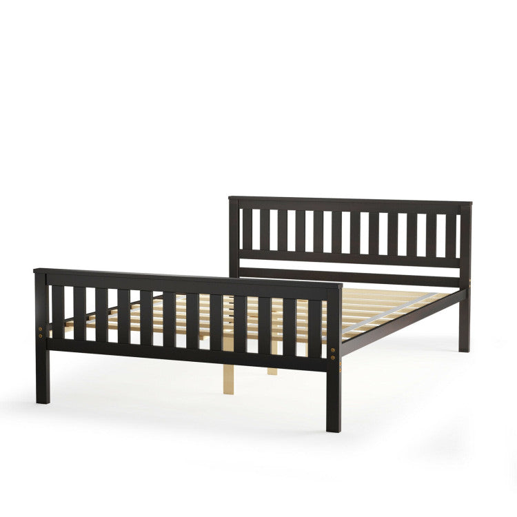 Twin/Full/Queen Size Wood Platform Bed with Headboard