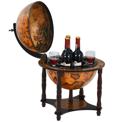 23 Inch Globe Wine Bar Stand for Dining Room and Living Room