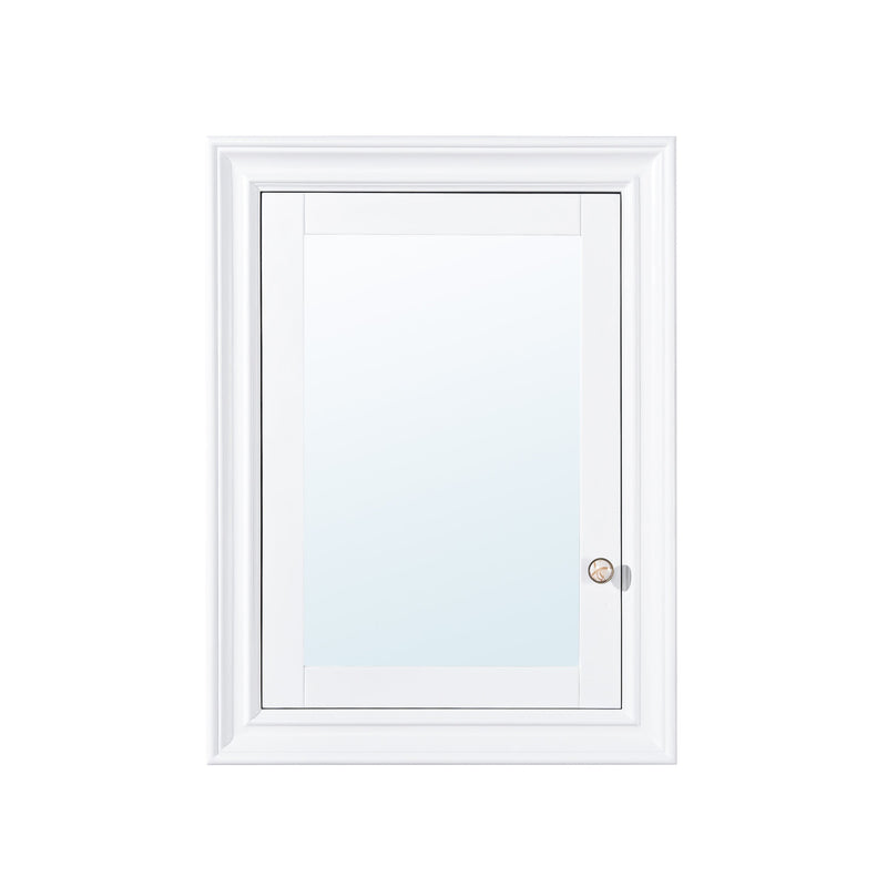 24 in.W x 32 in.H Recessed Bathroom Medicine Cabinet with Mirror in White