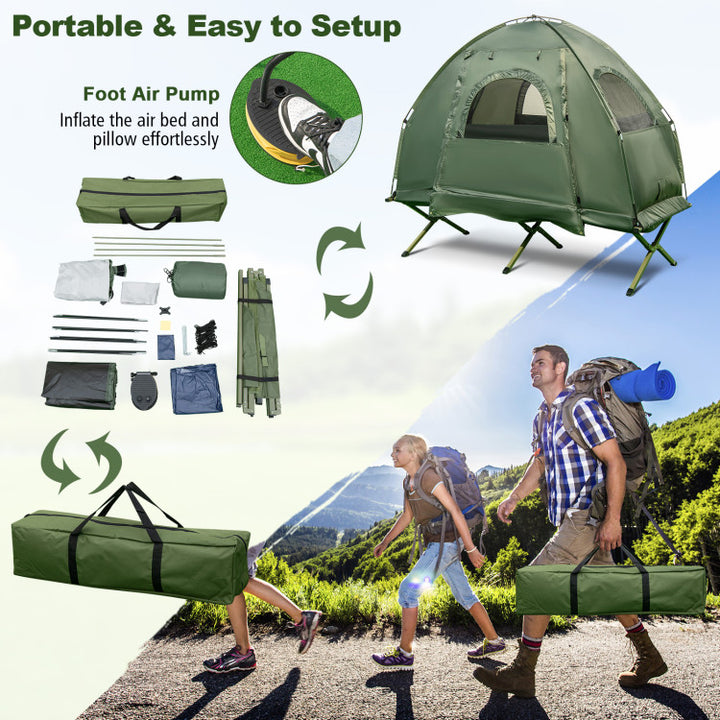 Pop up tent with air mattress best sale