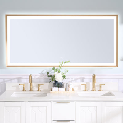 60 in. W x 28 in. H Aluminium Framed Front and Back LED Light Bathroom Vanity Mirror