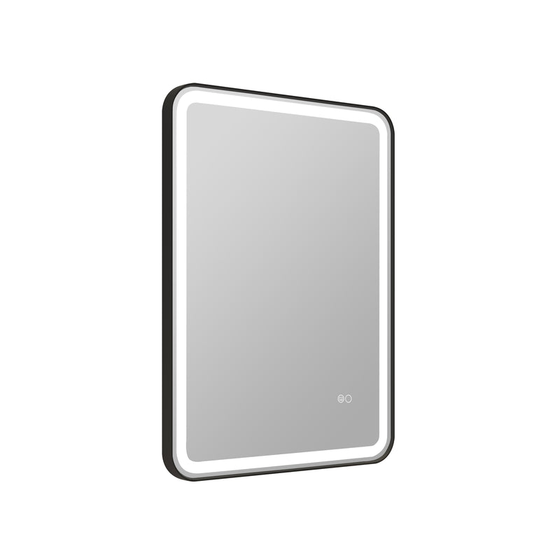 24 x 32 inch LED Bathroom Mirror, Wall Mounted Bathroom Vanity Framed Mirror with Dimmer, Anti-Fog