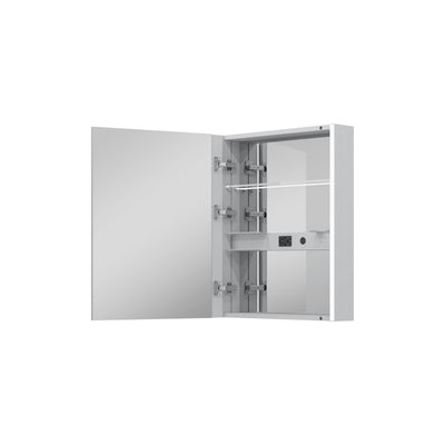 24 in. x 30 in.  Lighted LED Fog Free Surface Mount Silver Mirrored Soft Close Left Medicine Cabinet