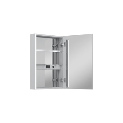 20 in. x 30 in.  Lighted LED Fog Free Surface Mount Silver Mirrored Soft Close Right Medicine Cabinet