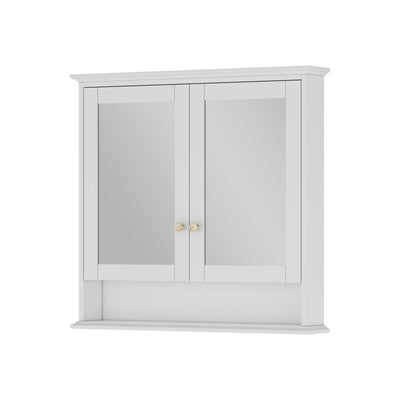 36 in.W x 34 in.H Surface-Mount Bathroom Medicine Cabinet with Mirror in White