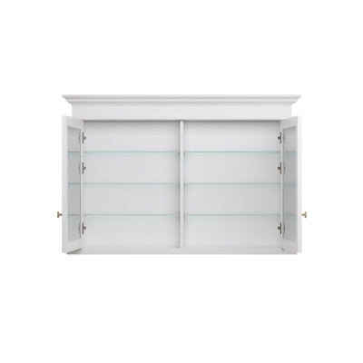 48 in.W x 32 in.H Recessed Bathroom Medicine Cabinet with Mirror in White