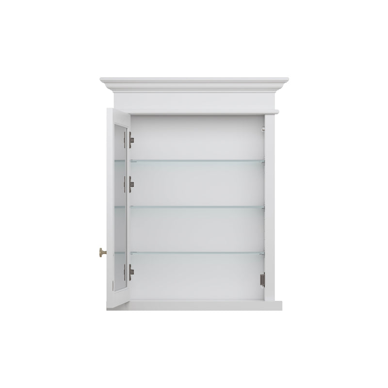 26 in.W x 32 in.H Recessed Bathroom Medicine Cabinet with Mirror in White