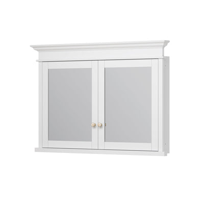 48 in.W x 32 in.H Recessed Bathroom Medicine Cabinet with Mirror in White