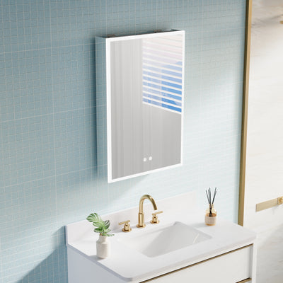 20"x30" LED Bathroom Medicine Cabinet with Lights with Mirror, Defogger, Dimmer, Memory Function, Left Side