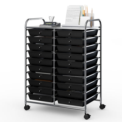 20 Drawers Rolling Storage Cart Studio Organizer