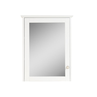 24-in x 30-in Surface Mount Mirrored Rectangle Medicine Cabinet White