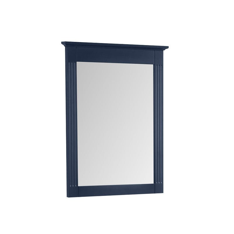 26 in. W x 33 in. H Rectangular Wood Framed Wall Bathroom Vanity Mirror (Set of 2) Navy Blue