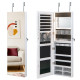 Wall Mounted Jewelry Cabinet with 3-Color Lights