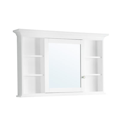 48 in.W x 30 in.H Surface-Mount Bathroom Medicine Cabinet with Mirror in White