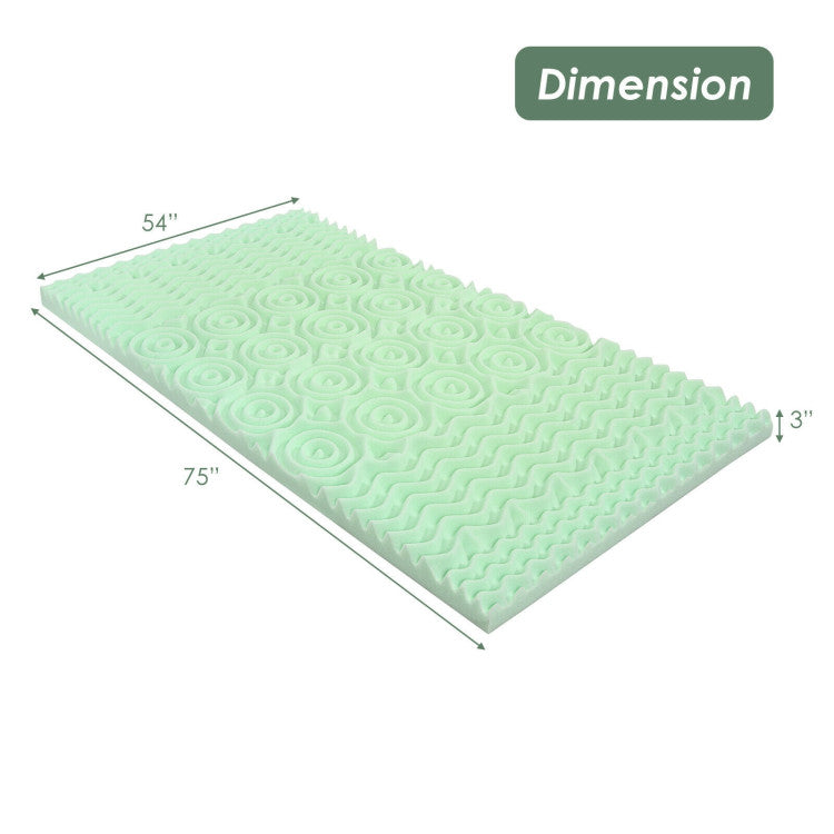 3 Inch Comfortable Mattress Topper Cooling Air Foam